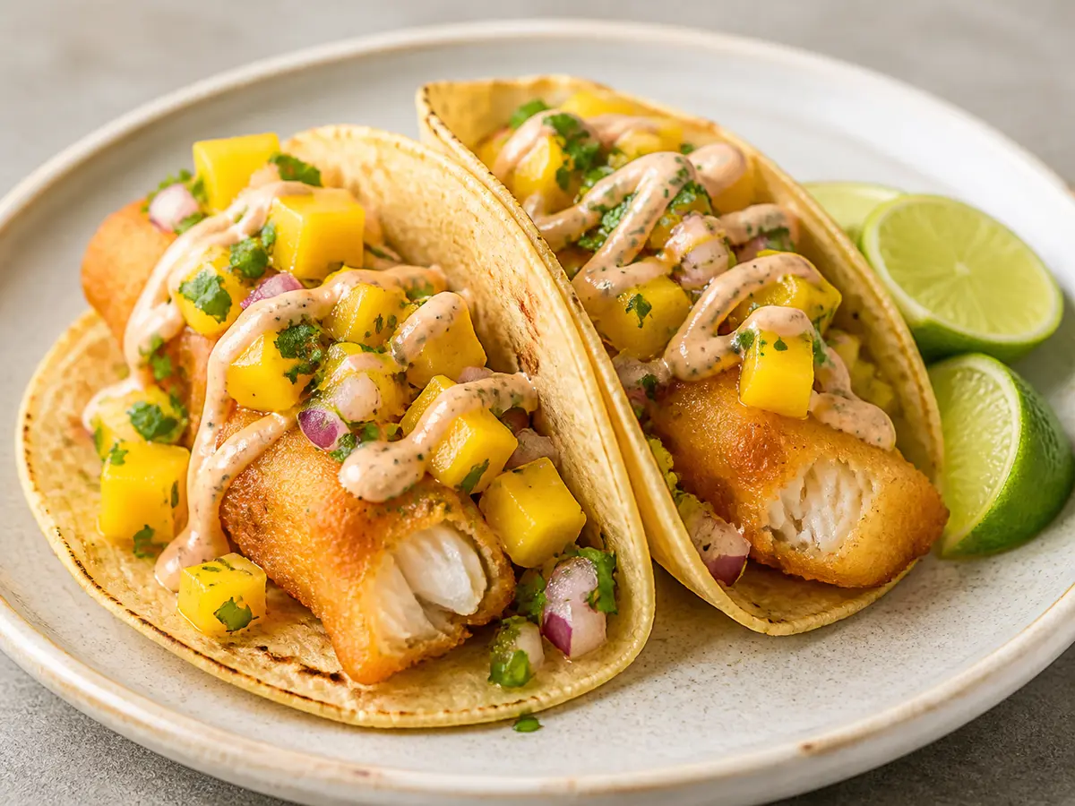 Fish Tacos with Mango Salsa