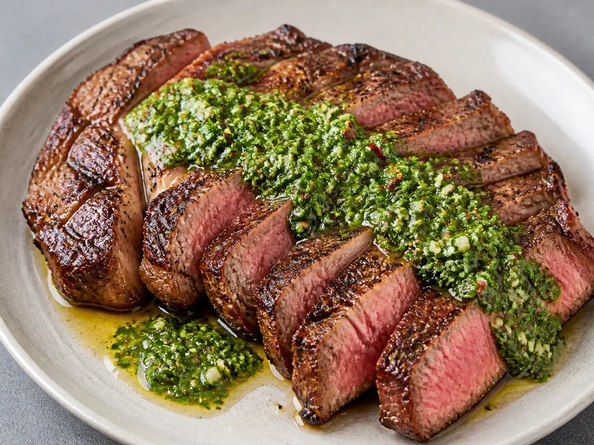 Grilled Steak with Chimichurri