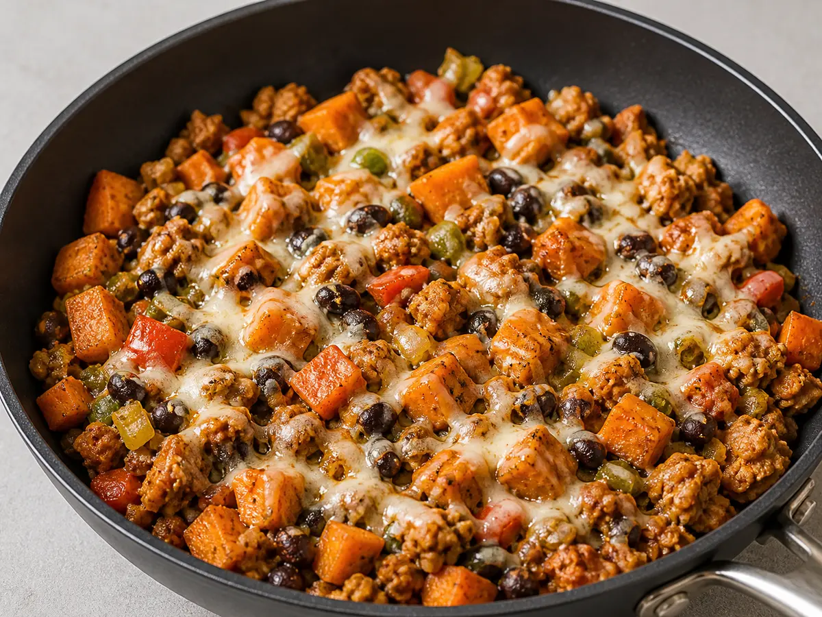 Easy Turkey & Sweet Potato Taco Skillet